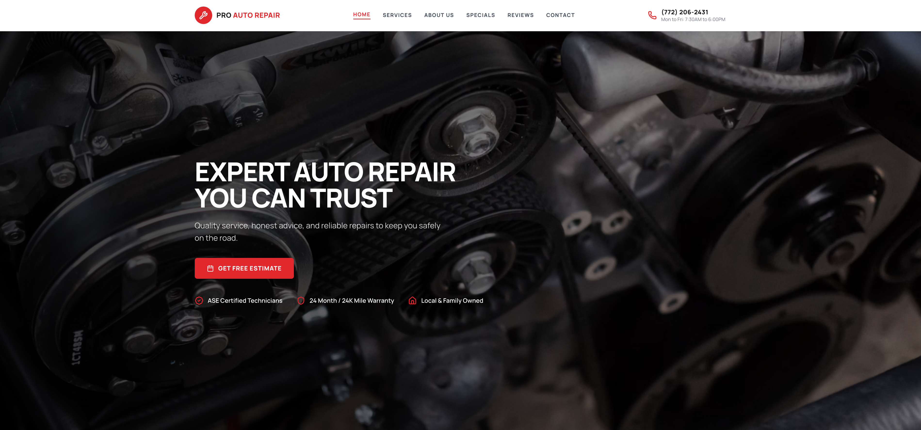 Automotive website example