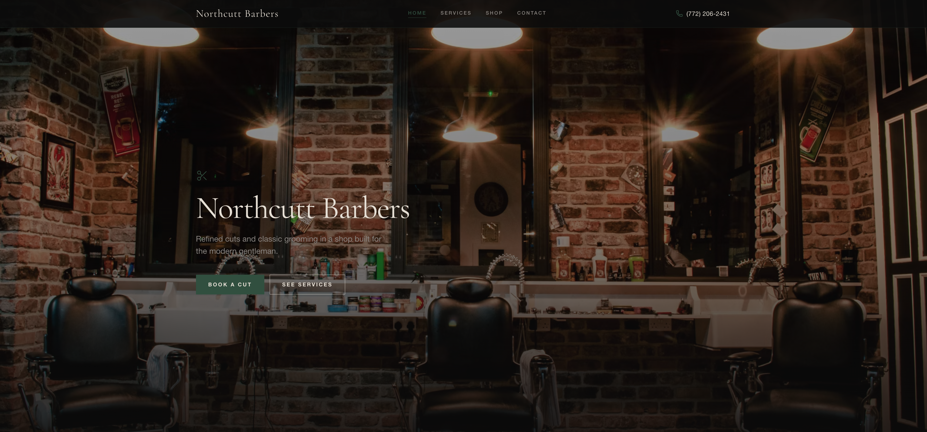 Barber website example