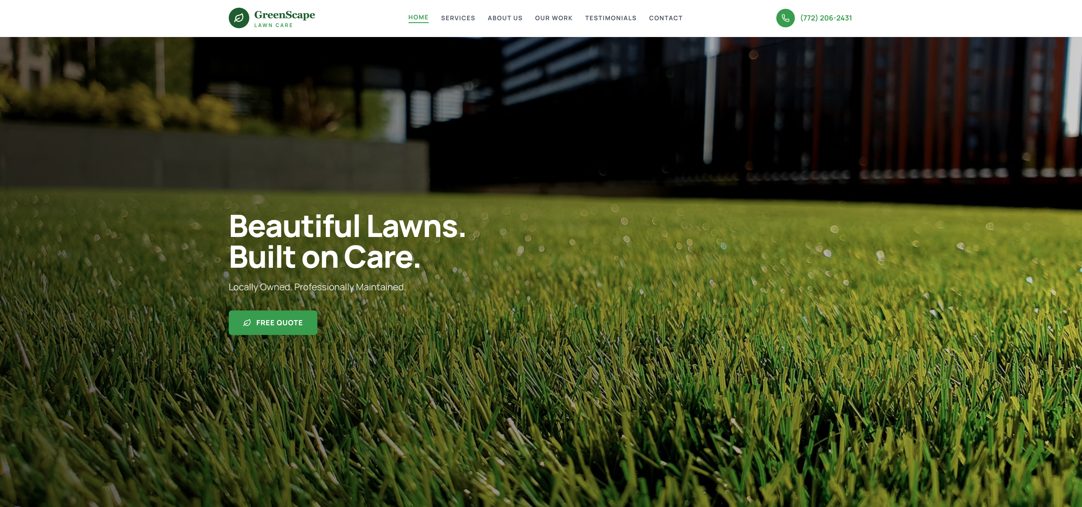 Lawn care website example