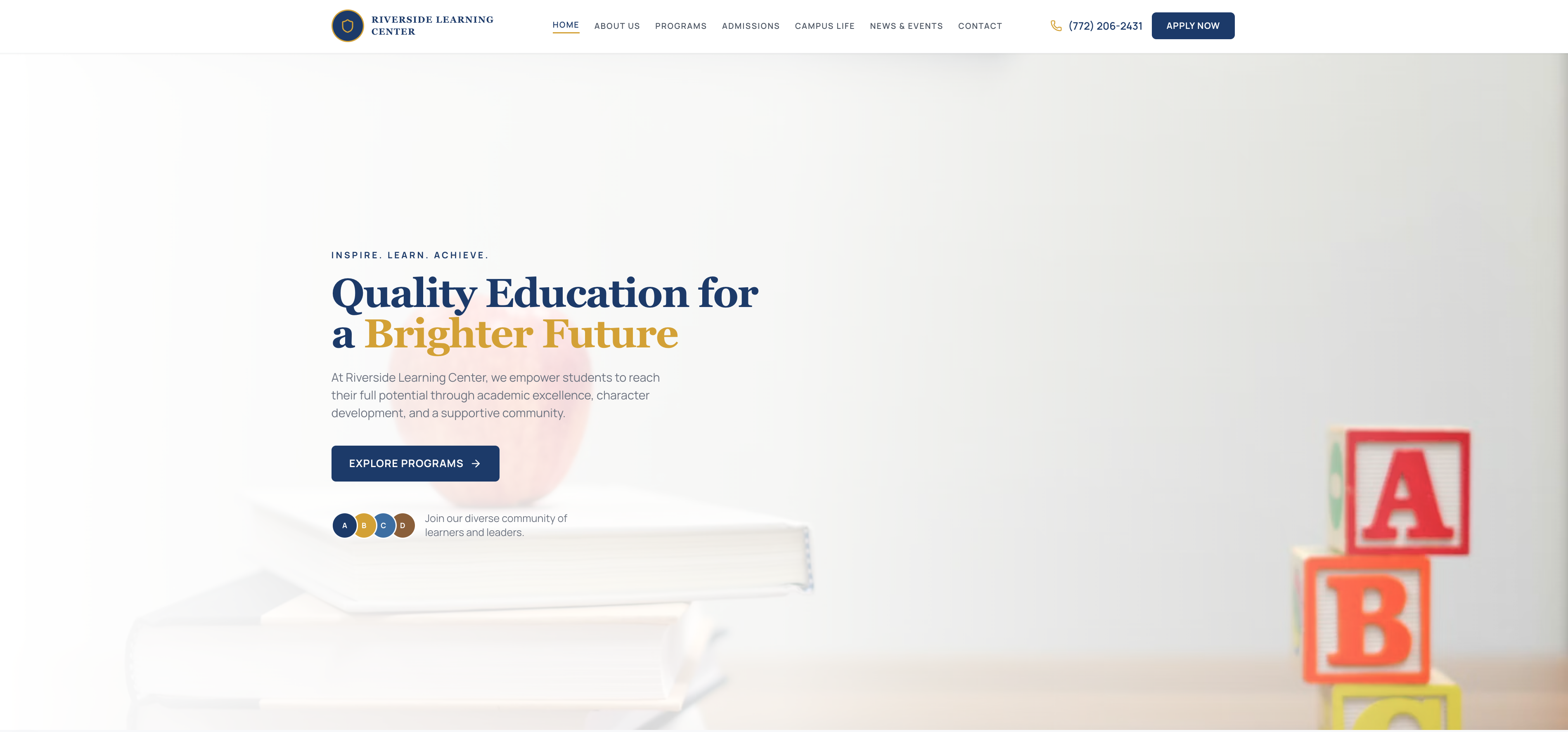 Education website example